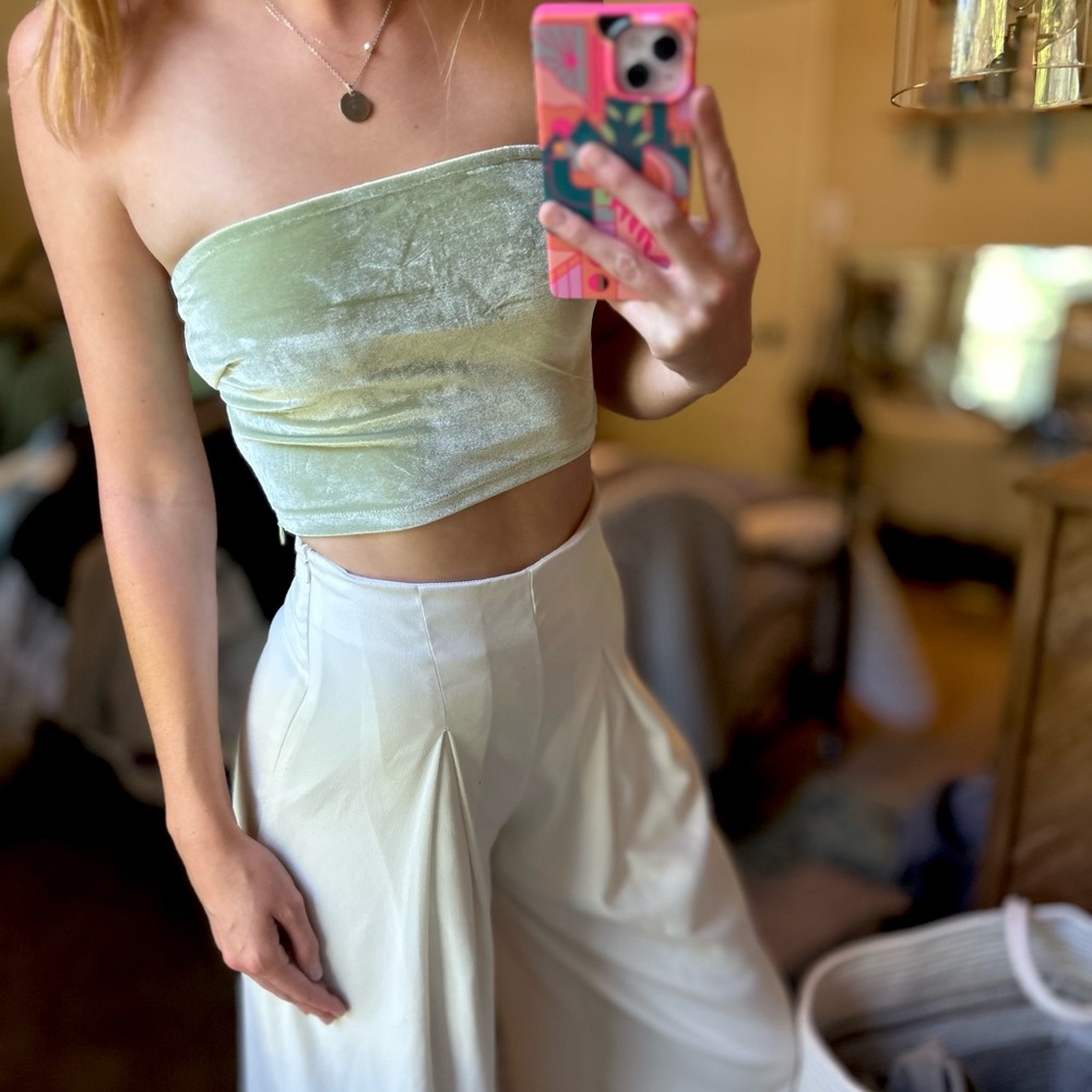 Light green velvet top from princess Polly size 2